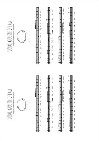 Dodo, goutte d'eau Partition gratuite